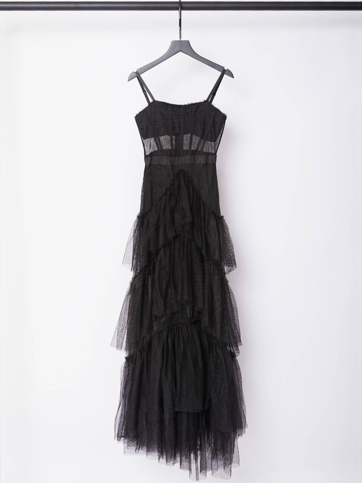 Mew Mews Inaya Mesh Maxi Dress in Black