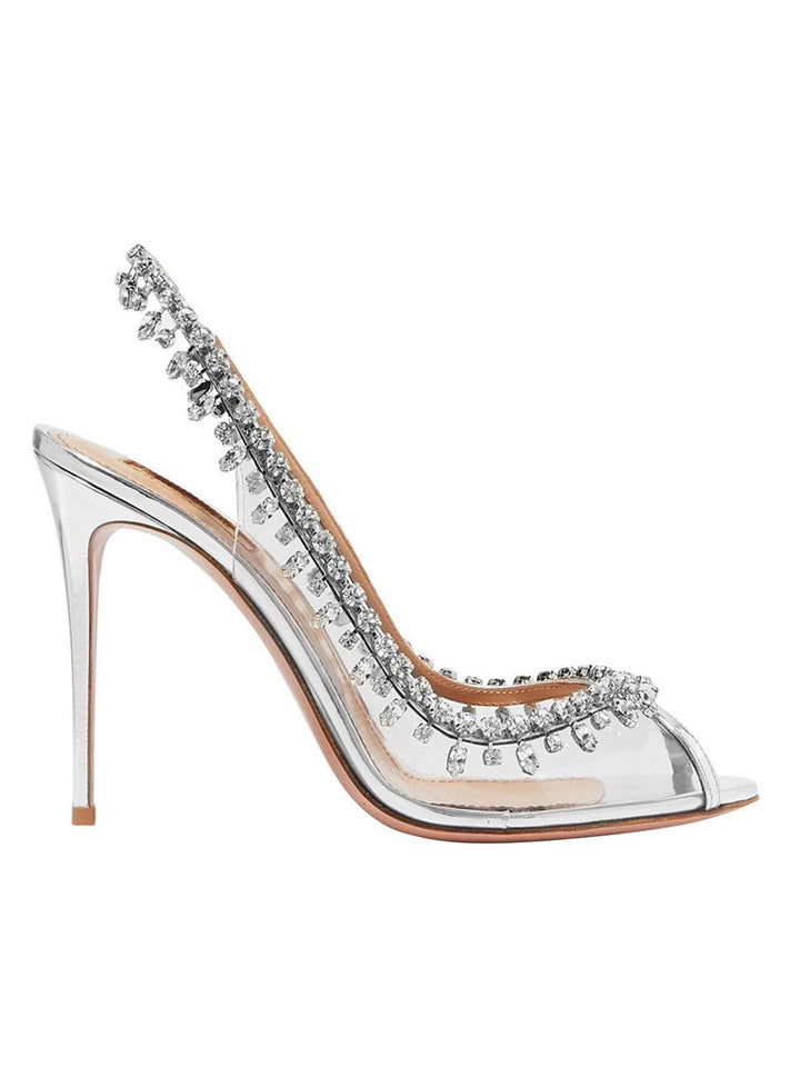 Ira Embellished Slingback Pumps - Mew Mews Fashion