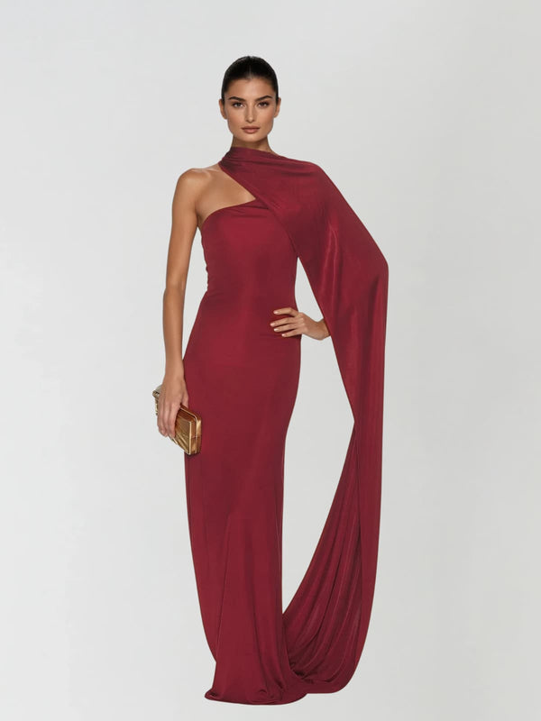 Isolator Backless Shawl Maxi Dress