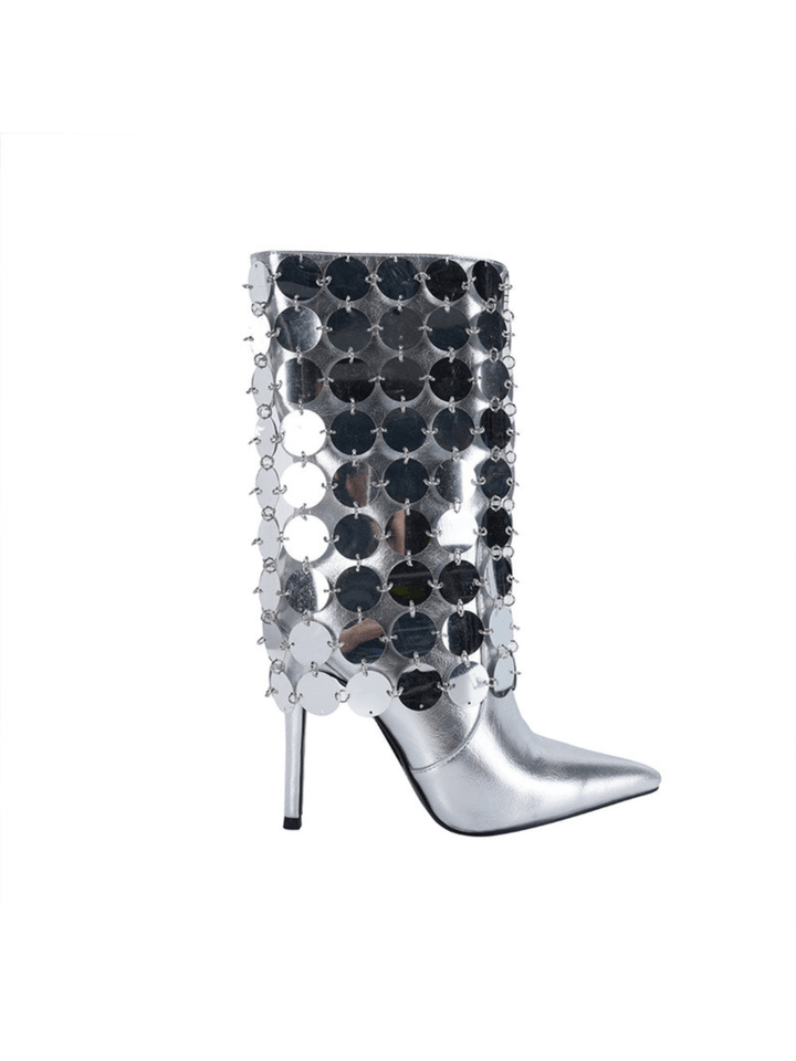 Jarvis Embellished Leather Boots - Mew Mews