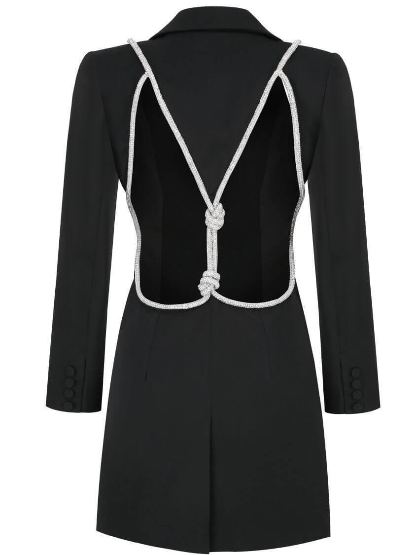 Juno Plunge Backless Blazer Dress – Mew Mews