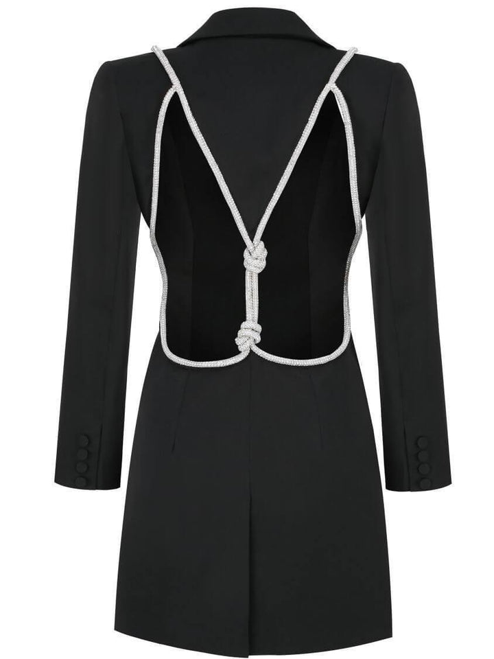 Juno Plunge Backless Blazer Dress - Mew Mews