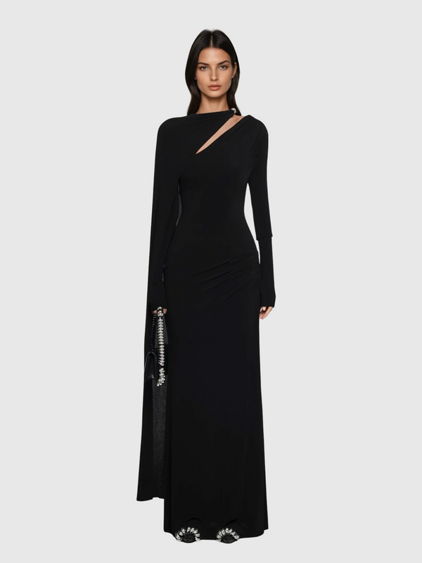 Karida Asymmetric Cutout Maxi Dress