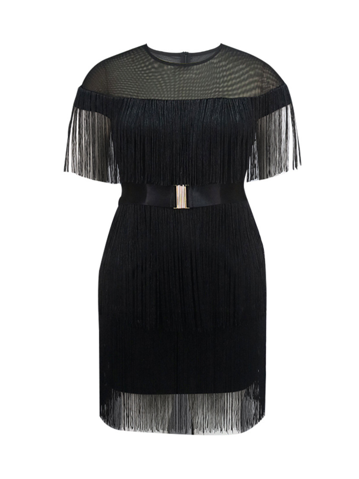 kaye mini dress Kayelee Round Neck Fringe Mini Dress – Mew Mews