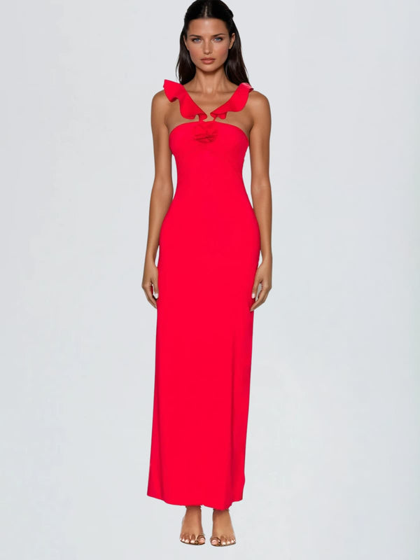 Knighton Sleeveless Flower Maxi Dress