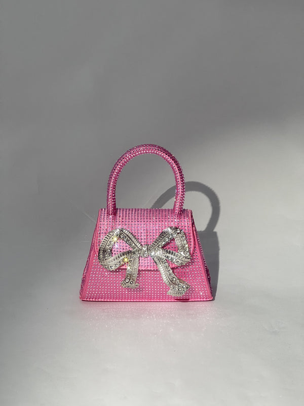 Koko Bow Embellished Mini Tote Bag In Pink