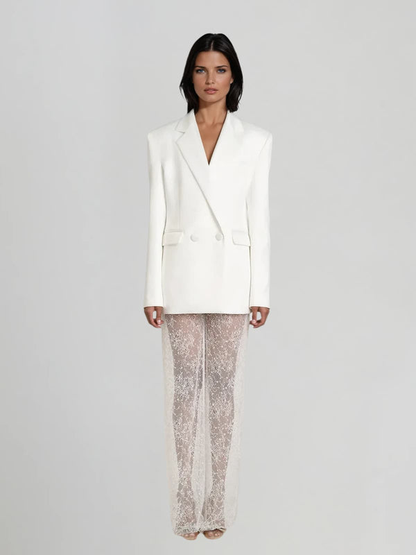 Kondoa Sequin Lace Pants Set