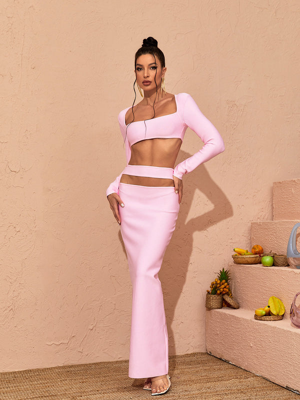 Kynlee Cutout Bandage Set In Pink