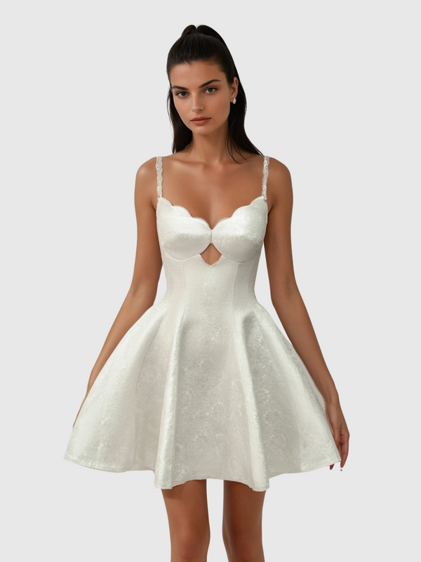 Laelys Spaghetti Rhinestone Mini Dress