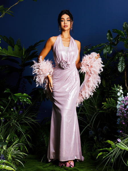 Lahela Halterneck Flower Maxi Dress With Shrug Mew Mews Lahela Halterneck Flower Maxi Dress With Shrug Mew Mews