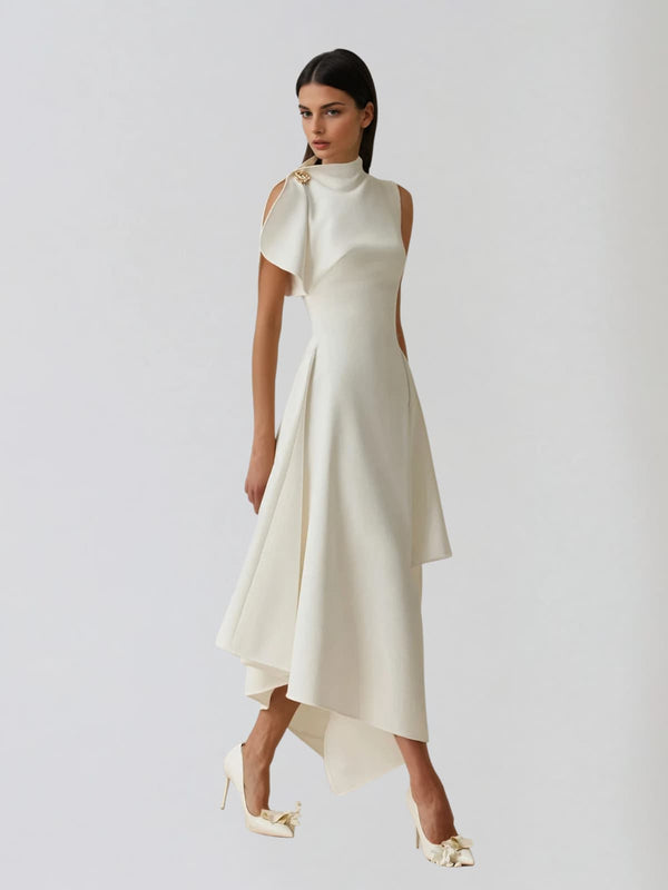 Lambdara Asymmetric Midi Dress
