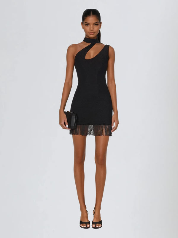 Latavia Halterneck Fringe Dress