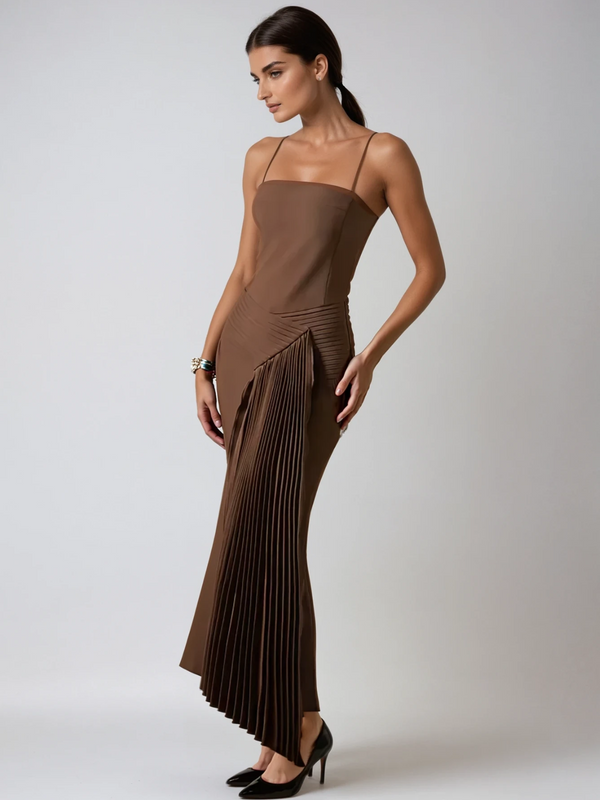 Lionel Spaghetti Pleated Maxi Dress