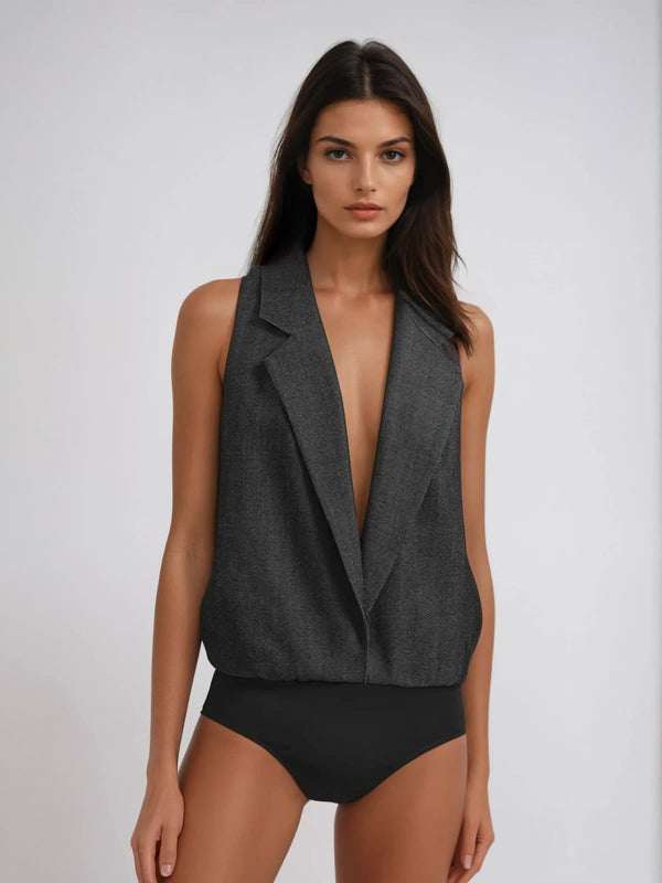 Lluvy Plunge Neck Bodysuit
