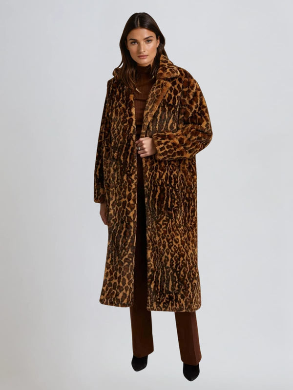 Lotan Leopard Faux Fur Coat