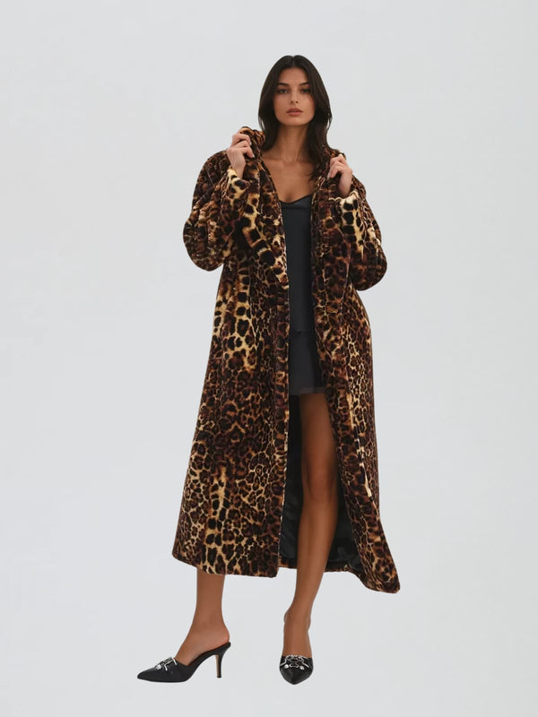 Lotan Leopard Faux Fur Coat