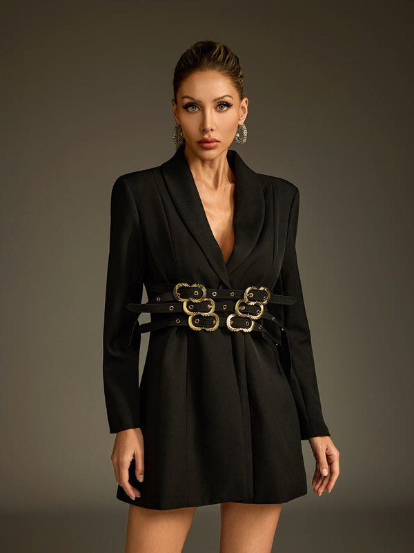 Ludolf Long Sleeve Belted Blazer