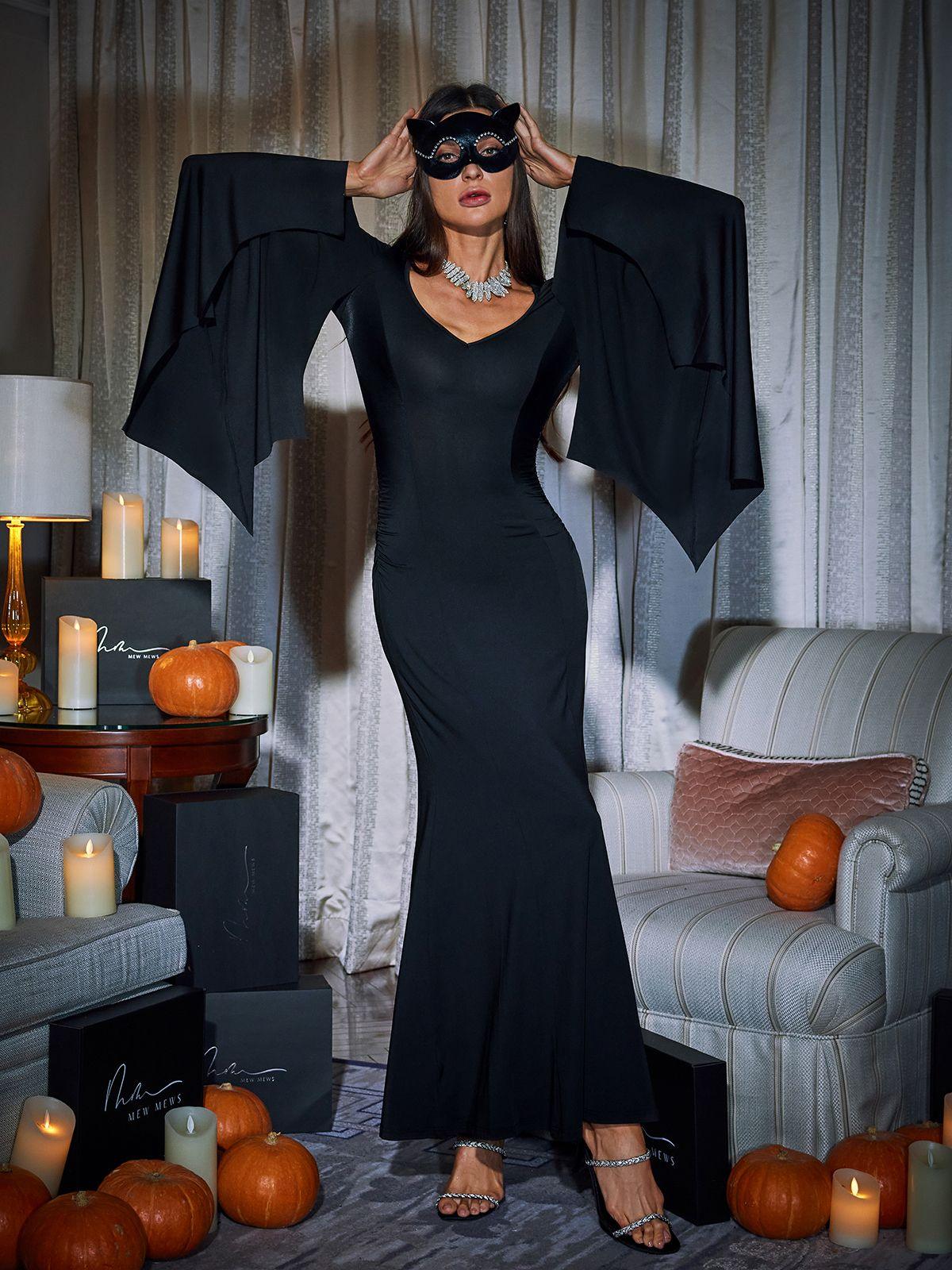 knee length dresses for ladies Full Size Elegant Batwing Sleeve Maxi Dress Plus Size – Blue Zone Planet main image 0