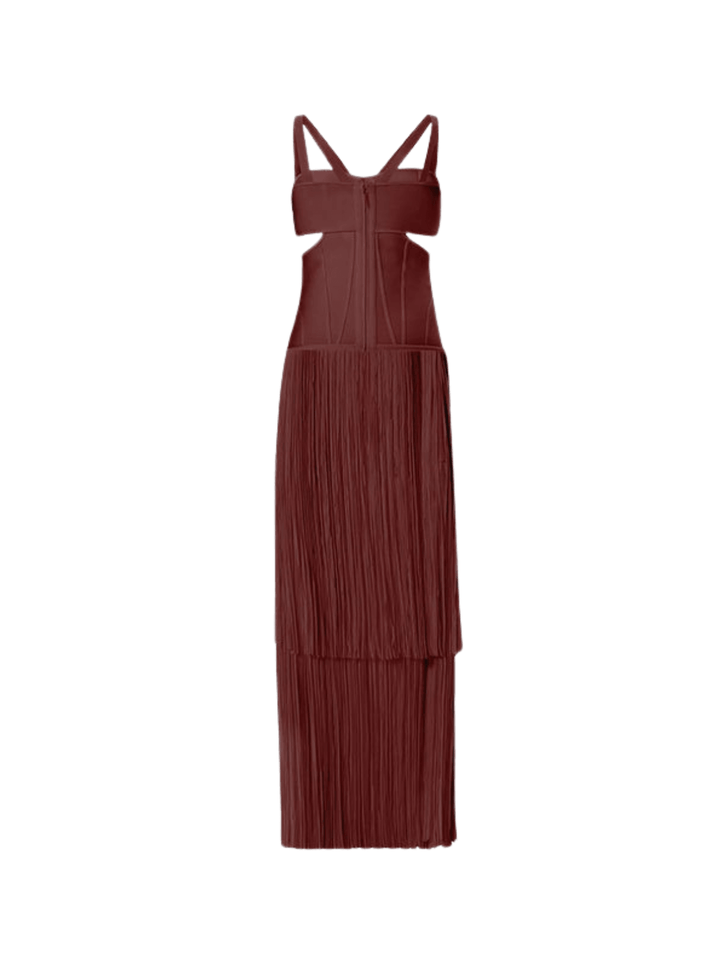 Megumi Fringe Hollow Bandage Dress - Mew Mews