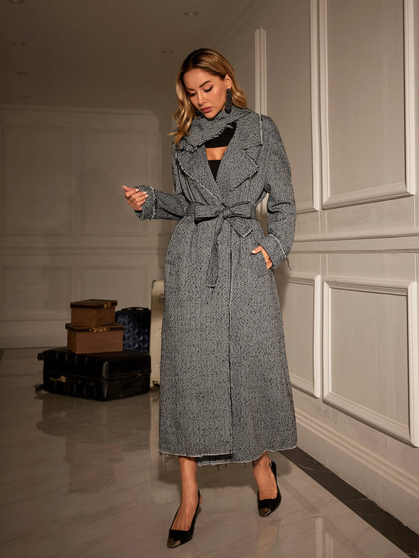 Mikael Collar Houndstooth Coat
