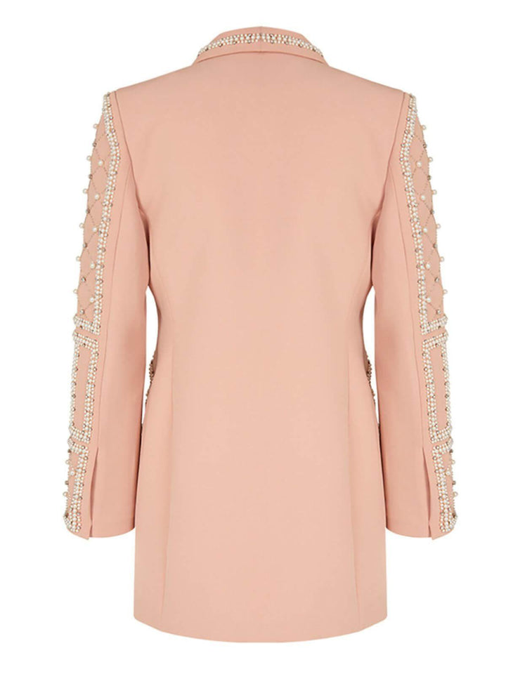 Minahil Pearl Embellished Blazer - Mew Mews