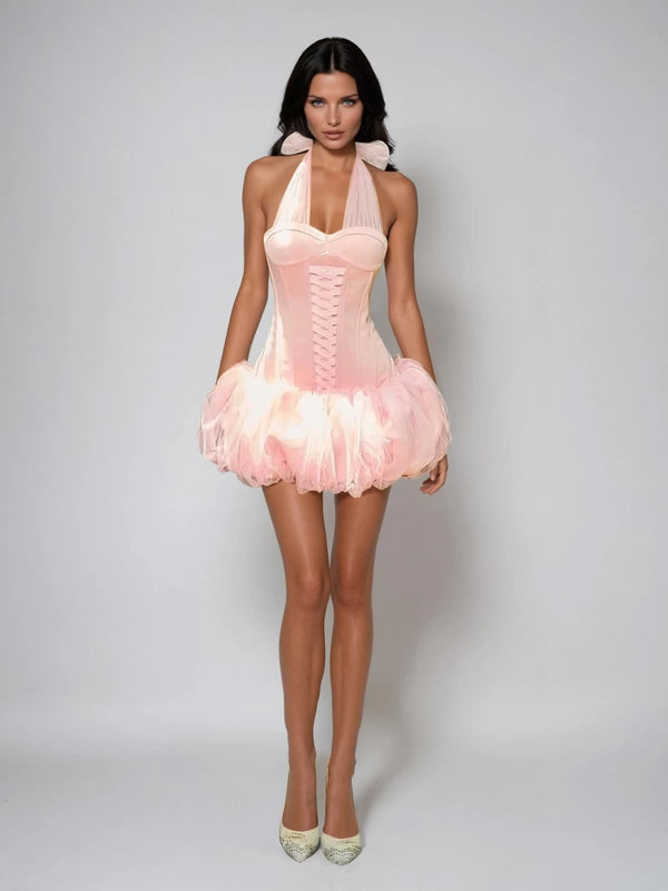 Monsoonar Halterneck Bubble Mini Dress