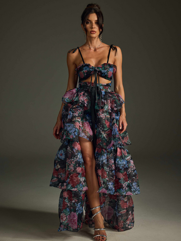 Nalima Floral Printed Skirt Set