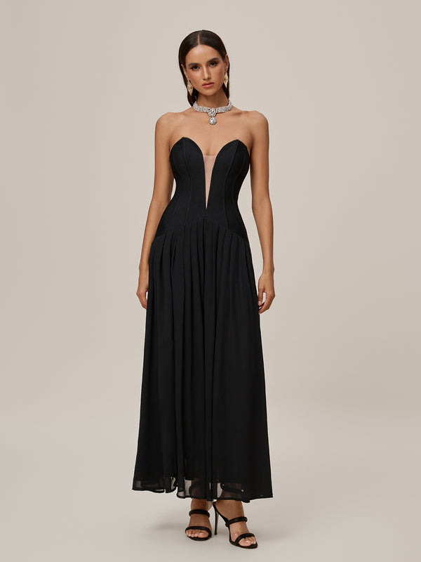 Onofrio Strapless Bandage Maxi Dress