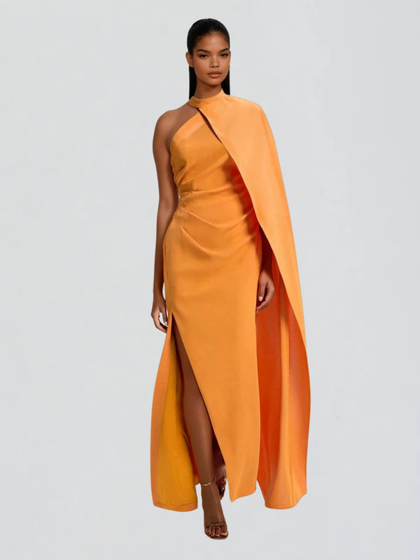 Oved Split Cape Maxi Dress