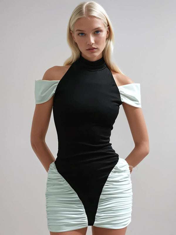 Owiti Cutout Ruched Mini Dress