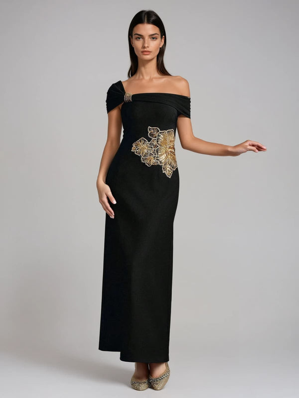 Oyewole Flower Sequin Maxi Dress
