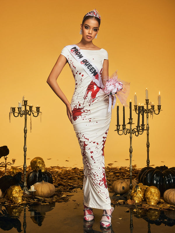 Ozvara Sleeveless Blood Maxi Dress