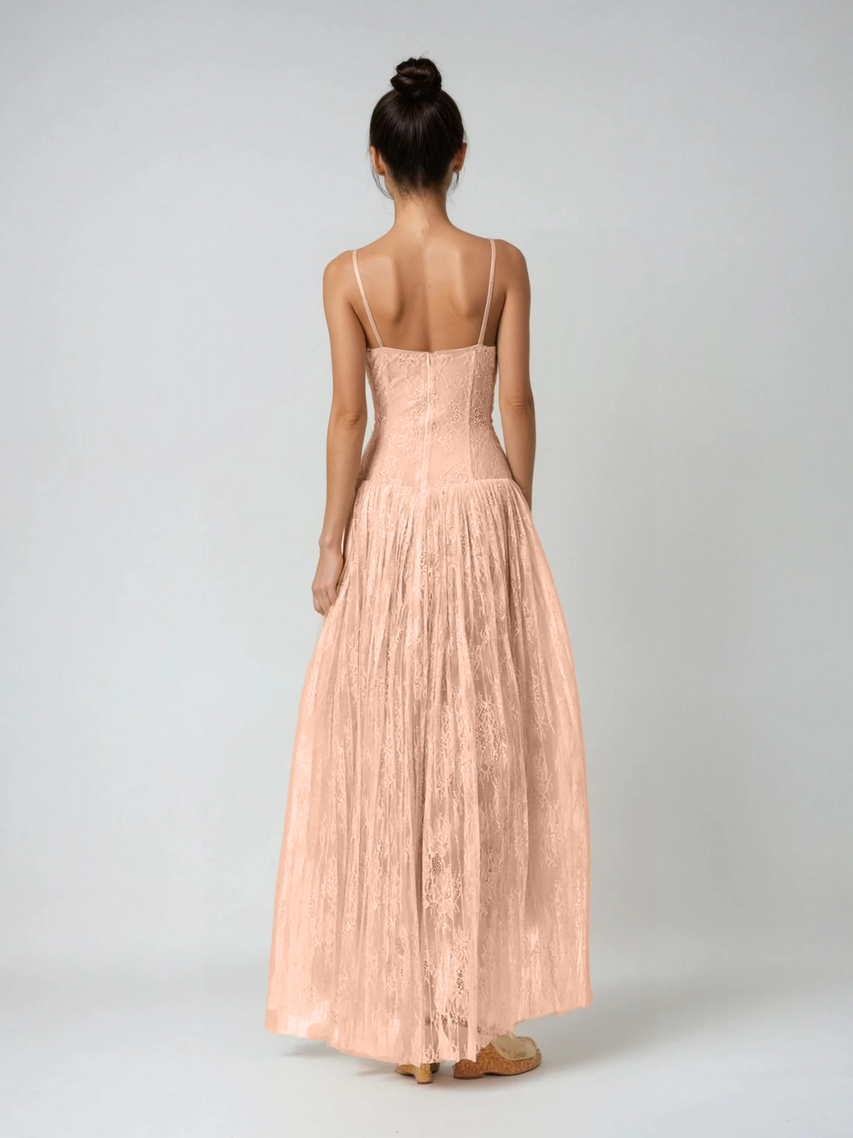 Mew Mews Pavora Spaghetti Lace Maxi Dress