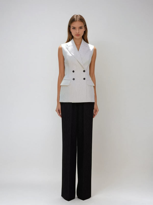 Plthrion Button Up Stripe Blazer