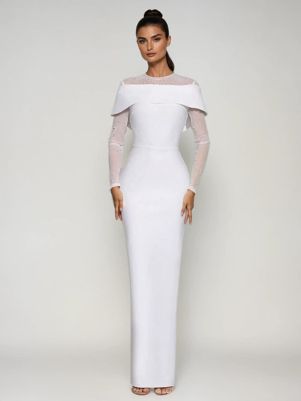 Polaris Pearl Bandage Maxi Dress
