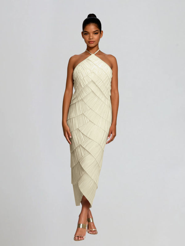 Quelara Halterneck Maxi Dress