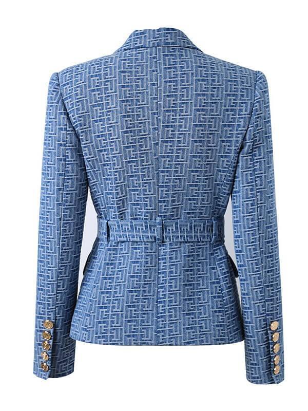 Reshma Jacquard Button Jacket - Mew Mews