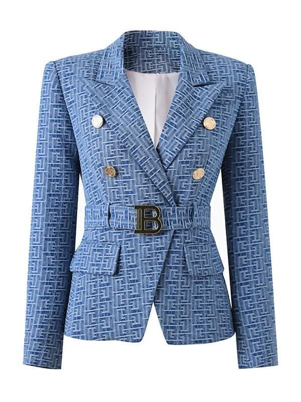 Reshma Jacquard Button Jacket - Mew Mews