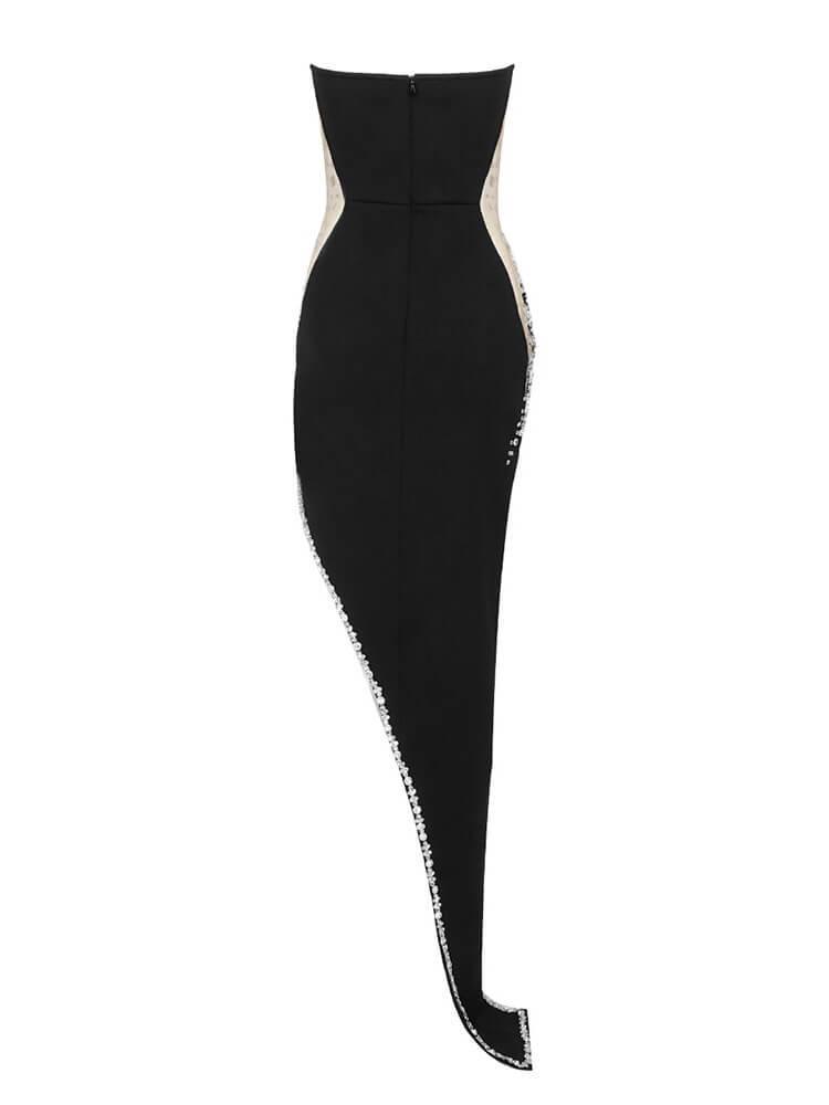 Sabine Strapless Embellished Bandage Party Dress Black / XS Sabine Strapless Embellished Bandage Party Dress Black / XS