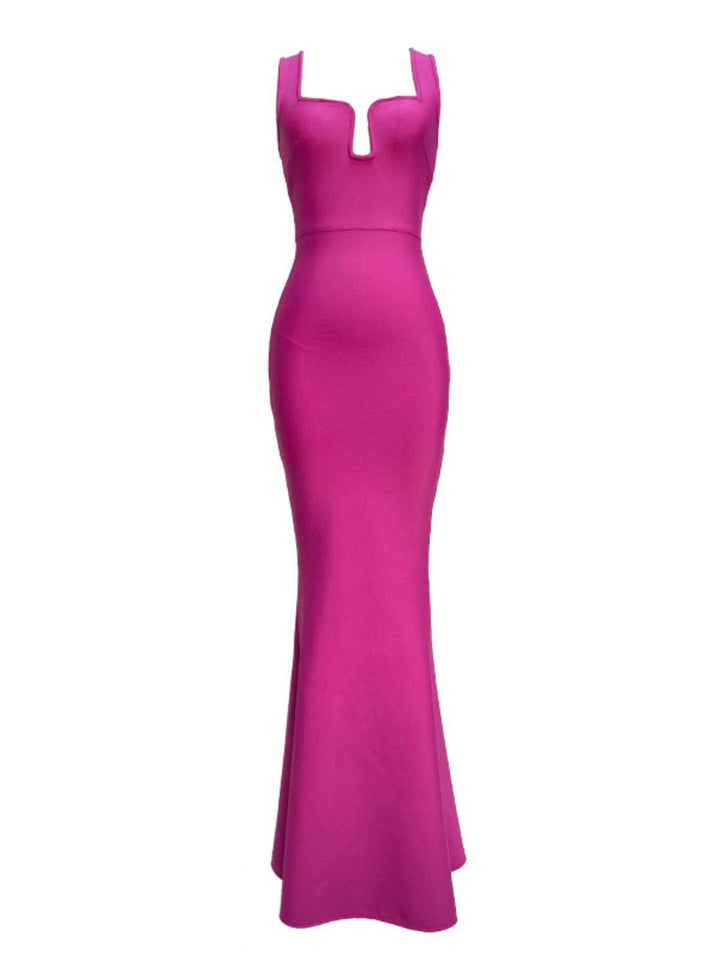 Sadira Bandage Maxi Dress In Hot Pink - Mew Mews