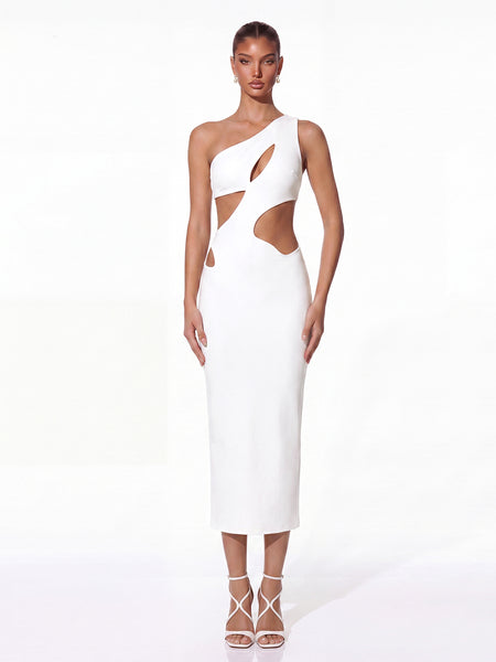 Xelyra One Shoulder Cutout Midi Dress – Mew Mews