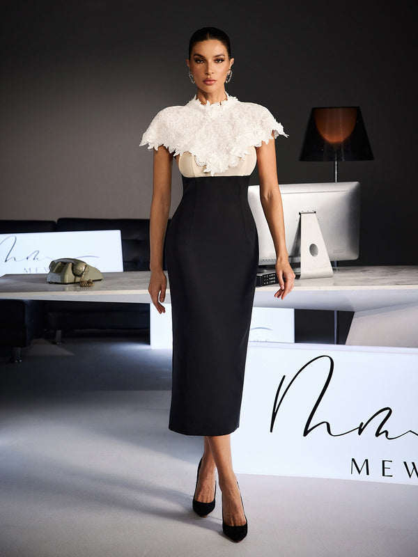 Stellara Shawl Lace Skirt Set