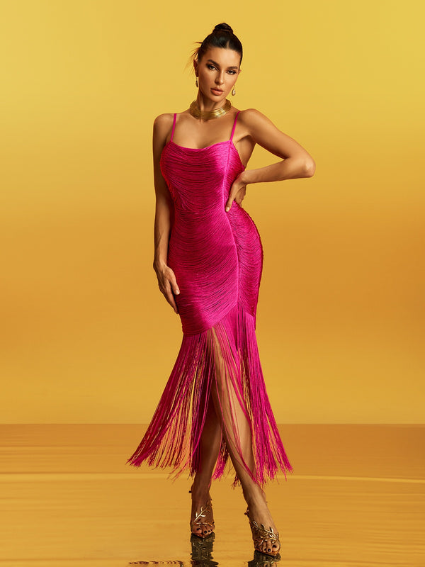 Syriel Spaghetti Fringe Maxi Dress