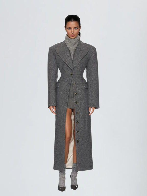 Talise Woolen Coat In Grey