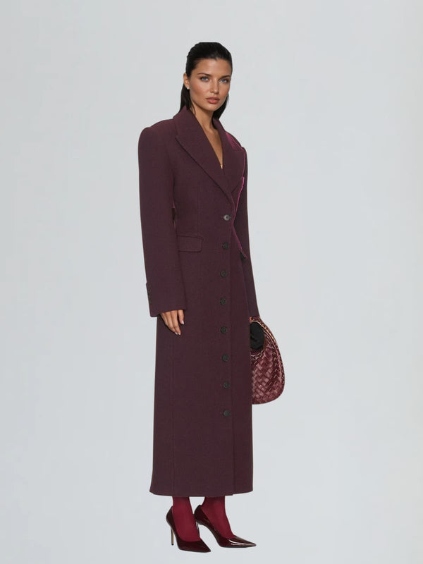 Talise Woolen Coat In Purple