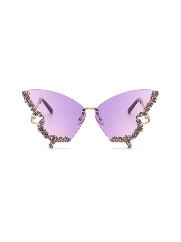 Tierney Butterfly Crystal Sunglasses - Mew Mews