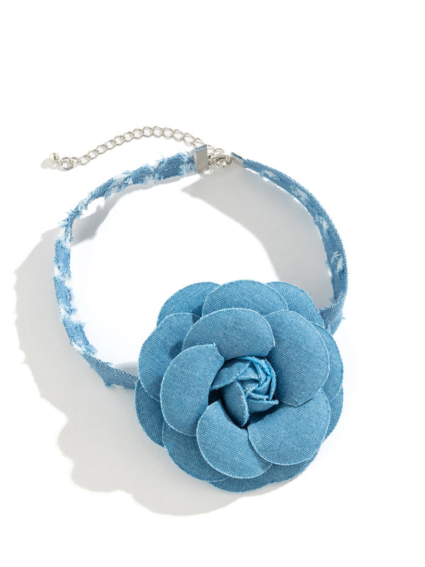 Titus Blue Flower Choker