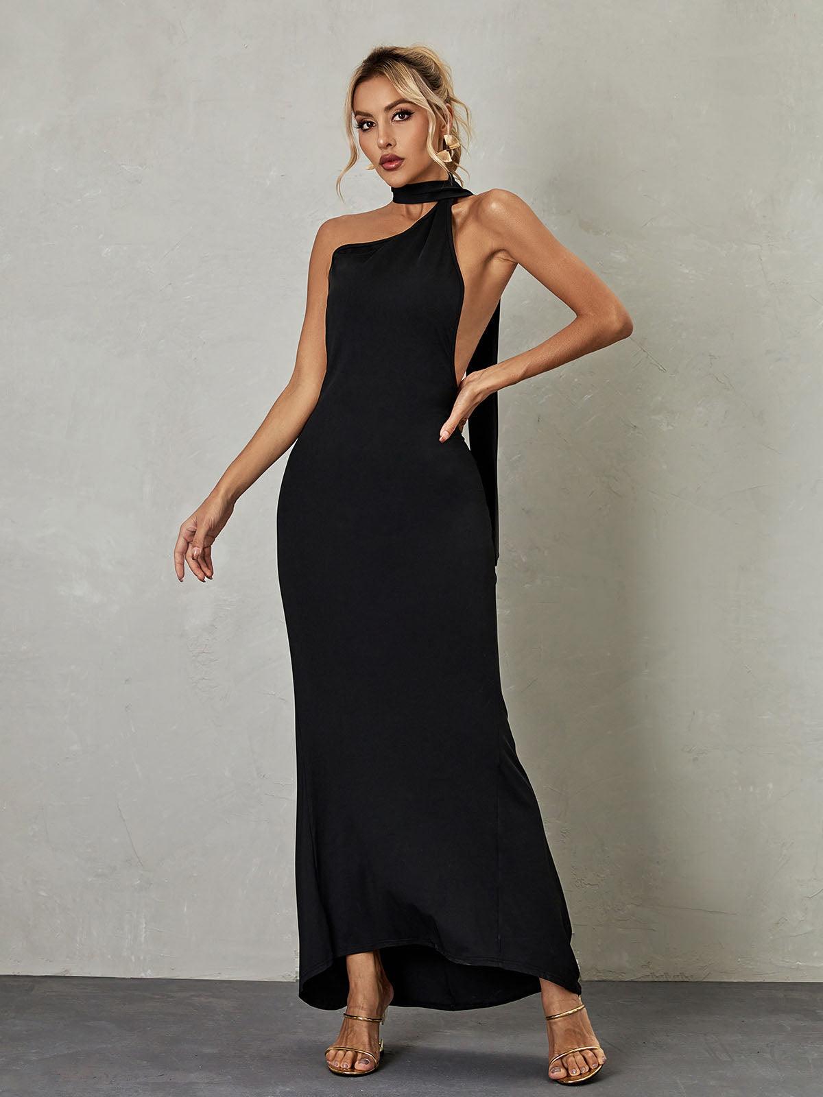 Toula Backless Maxi Dress In Black – Mew Mews Fashion