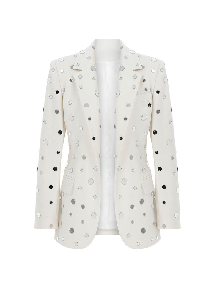 Tyne Circle Acrylic Embellished Blazer - Mew Mews