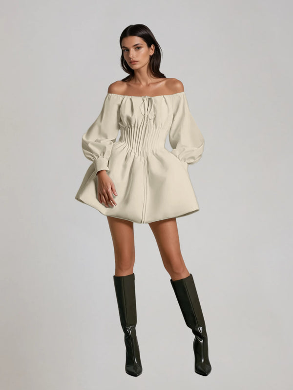 Velthar Off Shoulder Ruched Mini Dress